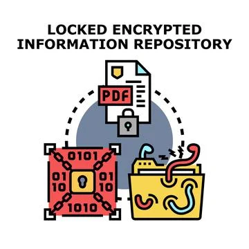 Encrypting digital data for safe information storage 스톡 일러스트