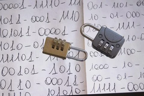Encrypting the digital future. concept Stock Photos