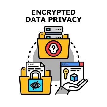 Encrypting personal data for privacy and security イラスト素材