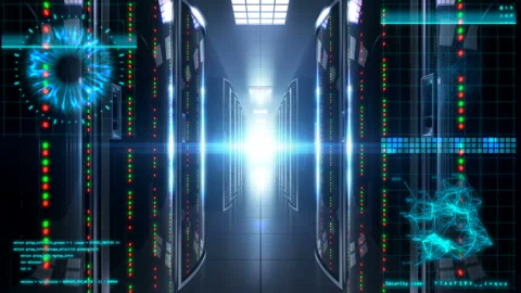 Encryption the access keys in cloud data-center Stock Footage 107652681