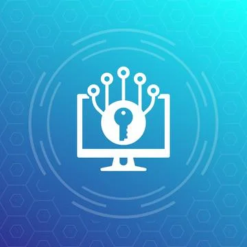Encryption and cyber protection vector icon イラスト素材