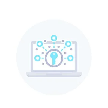 Encryption and data protection Illustrazione stock