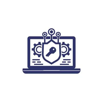 Encryption and data protection, privacy icon Stock Illustration