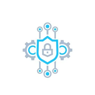 Encryption and encrypted data vector icon Stock Illustration