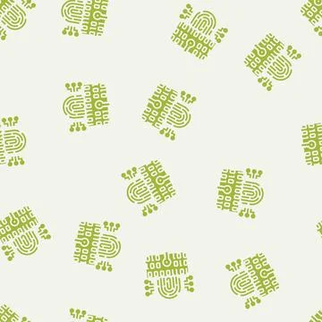 Encryption biometric glyph seamless pattern Illustrazione stock