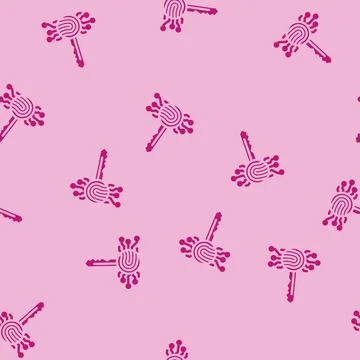 Encryption biometric glyph vector seamless pattern Illustrazione stock