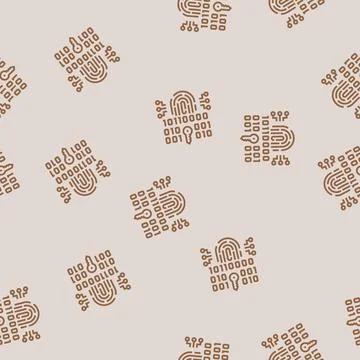 Encryption biometric line seamless pattern Illustrazione stock
