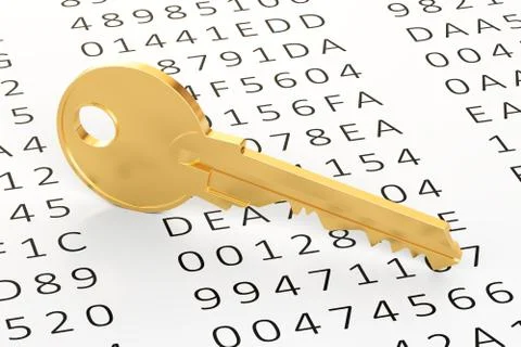 Encryption concept, 3D rendering 스톡 일러스트