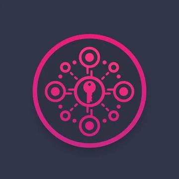 Encryption, data protection, access security vector icon Stock Illustration