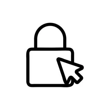 Encryption files icon vector. Isolated contour symbol illustration Stock Illustration