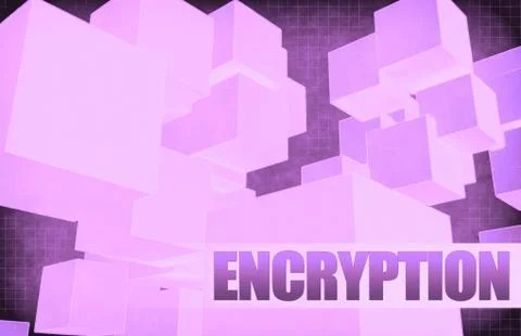 Encryption on Futuristic Abstract Stock Illustration