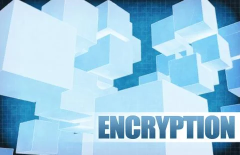 Encryption on Futuristic Abstract Stock Illustration