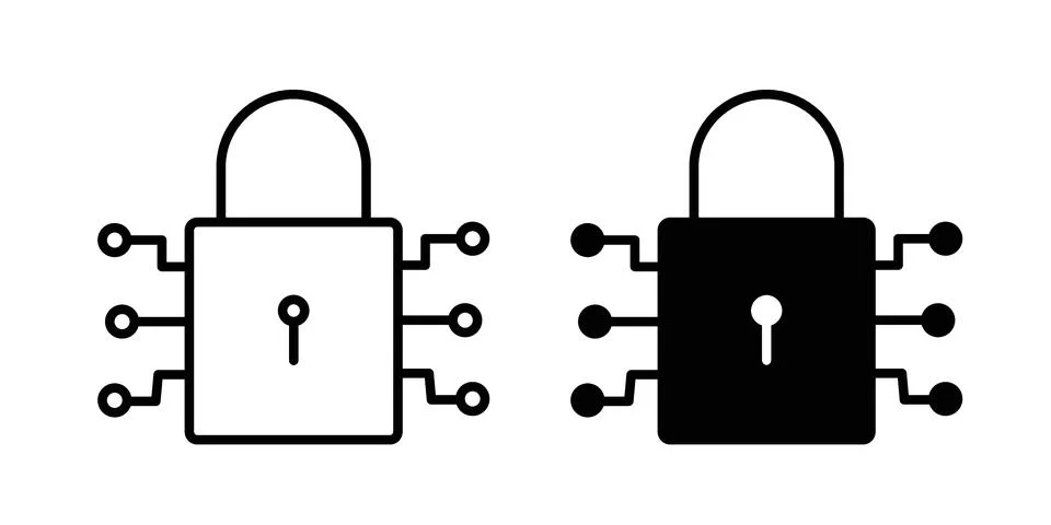 Encryption icon design. Simple Vector illustrations.. Stockillustratie