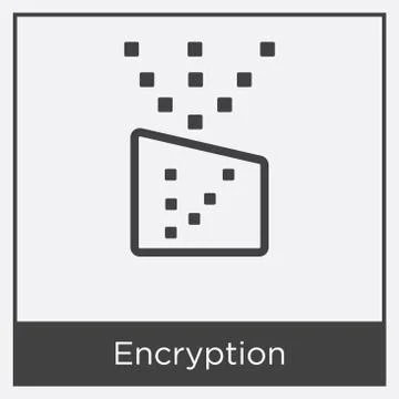 Encryption icon isolated on white background Free Stock Illustration