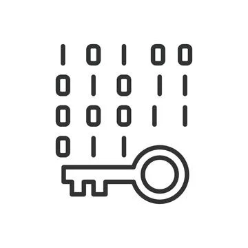 Encryption, icon in line design. Encryption, data encryption, secure data 스톡 일러스트
