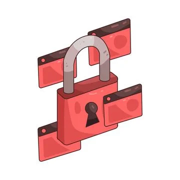 Encryption illustration Stock Illustration