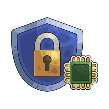 Encryption illustration Illustrazione stock