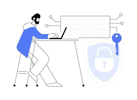 Encryption isolated cartoon vector illustrations. Stockillustratie