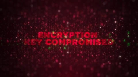 Encryption Key Compromised trendy words in technology Stock Footage 291189113