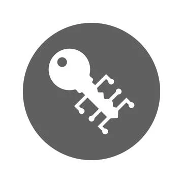 Encryption, key, personal data icon. Illustrazione stock