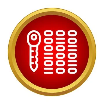 Encryption key unlocking digital security binary code data access イラスト素材
