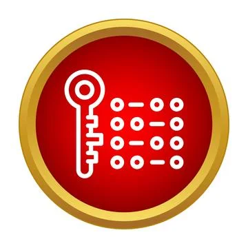 Encryption key unlocking digital security password access イラスト素材