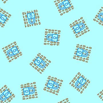 Encryption lock vector seamless pattern 스톡 일러스트