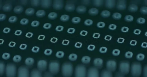 Encryption Matrix, ciphering the information, macro view Stock Footage 310805976
