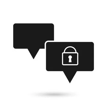 Encryption Message black  icon outline style. イラスト素材