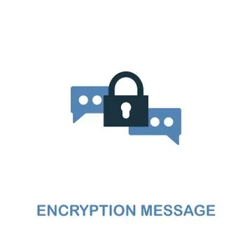 Encryption Message icon in two colors. Premium design from internet security Stock Illustration