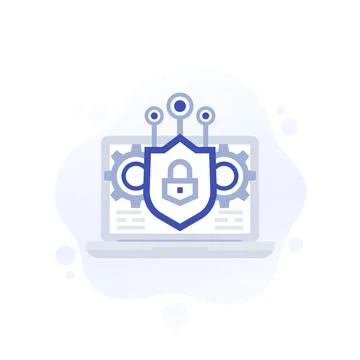 Encryption or data protection, privacy vector icon Illustrazione stock