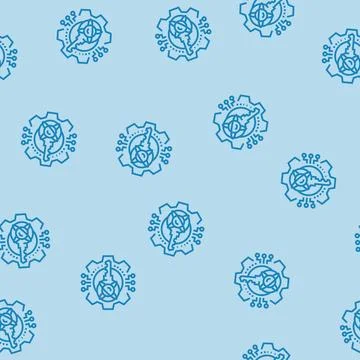 Encryption quantum technology line seamless pattern Illustrazione stock