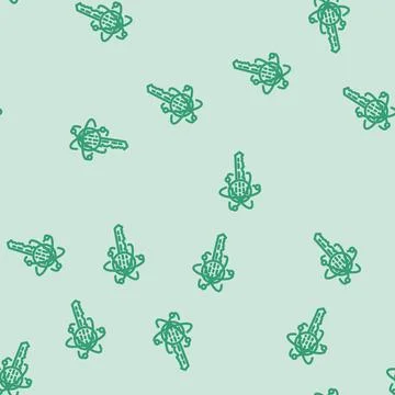 Encryption quantum technology line vector seamless pattern Illustrazione stock