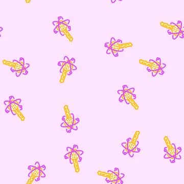 Encryption quantum technology vector seamless pattern Stock Illustration