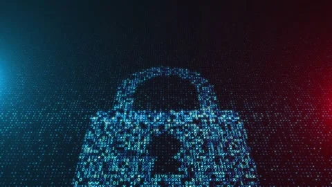 Encryption Shield Padlock Symbolism in Personal Data Protection Stock Footage 262506550