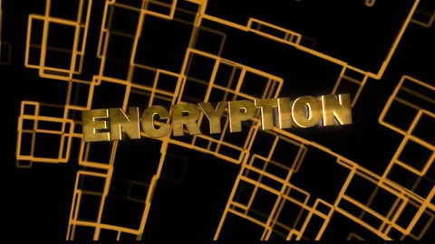 Encryption Technology Word with background Stock Footage 294582126