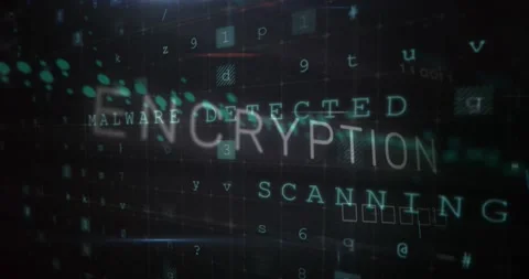 Encryption text and microprocessor connections against cyber security data Vídeo Stock 196888125