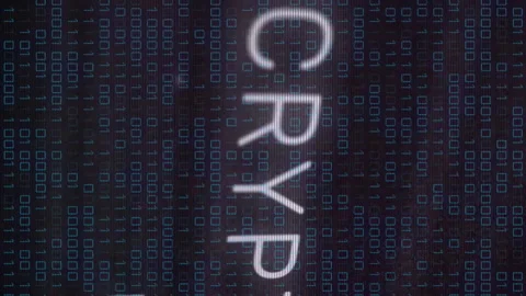 Encryption text animation over binary code background Stock Footage 313140670