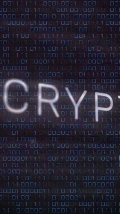 Encryption text animation over binary code background Stock Footage 319976992