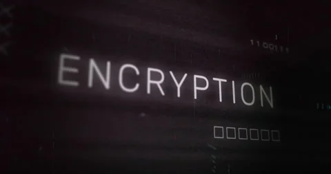 Encryption text over dark digital background with binary coding animation Stock Footage 308901614
