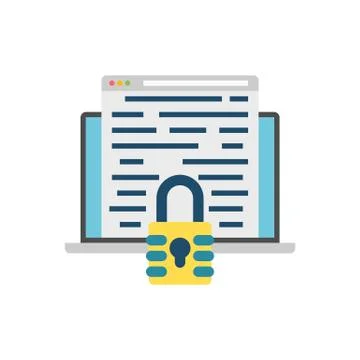 Encryption Vector Icon 스톡 일러스트