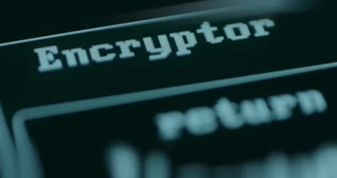 Encryptor, Information Gets Encrypted, cyber security concept Stock Footage 310805713
