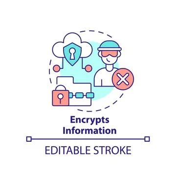 Encrypts information concept icon Stock Illustration