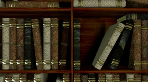 Encyclopaedias in the library 2 Stock-Footage 33847526