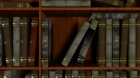 Encyclopaedias in the library Stock Footage 33847534