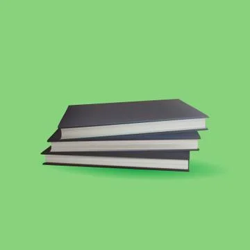 Encyclopedia Book with Green Background Stock Illustration