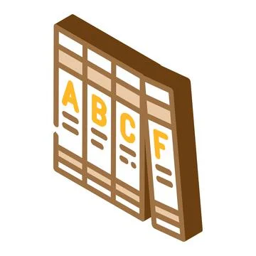 Encyclopedia book isometric icon vector illustration Stockillustratie