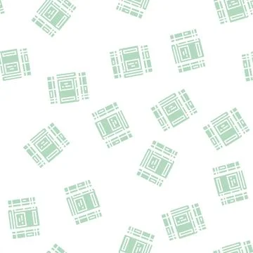 Encyclopedia educational book glyph seamless pattern Stock Illustration