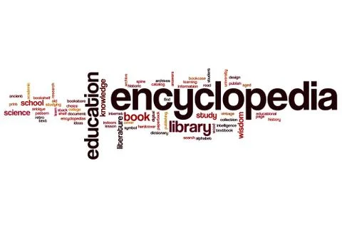 Encyclopedia word cloud Stock Illustration