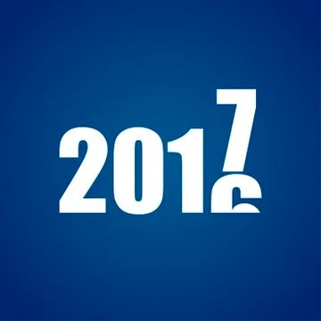 The end of 2016 flat infographic style Stock Illustration